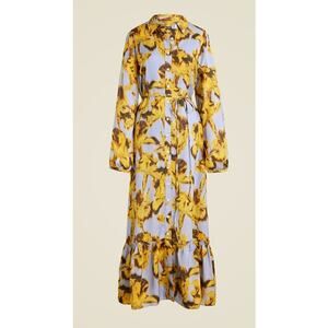 NWT J.Crew Amelia Long Sleeve Shirt Maxi Dress Women’s Size S No Belt